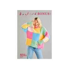 Load image into Gallery viewer, SALE: Knitting Pattern: Patchwork Funnel Neck Sweater in Chunky Yarn
