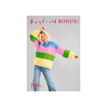 Load image into Gallery viewer, Knitting Pattern: Striped Balloon Sleeve Sweater in Chunky Yarn