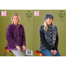 Load image into Gallery viewer, Knitting Pattern: Jackets and Headband in Faux Fur