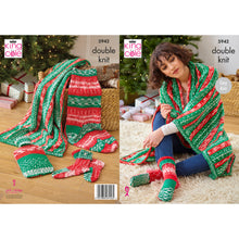 Load image into Gallery viewer, Knitting Pattern: Easy Xmas Stocking, Blanket, Socks, Hot Water Bottle Cover