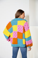 Load image into Gallery viewer, Knitting Pattern: Ladies Patchwork Cardigan, Sweater and Hat in Super Chunky Yarn