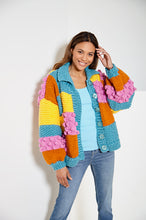 Load image into Gallery viewer, Knitting Pattern: Ladies Patchwork Cardigan, Sweater and Hat in Super Chunky Yarn