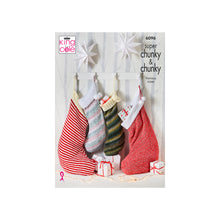 Load image into Gallery viewer, NEW Super Chunky Knitting Pattern: Christmas Stockings