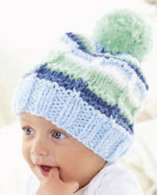 Load image into Gallery viewer, NEW Knitting Pattern: Easy Knit Baby Blankets and Hats in Chunky Yarn