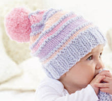 Load image into Gallery viewer, NEW Knitting Pattern: Easy Knit Baby Blankets and Hats in Chunky Yarn