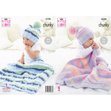 Load image into Gallery viewer, NEW Knitting Pattern: Easy Knit Baby Blankets and Hats in Chunky Yarn