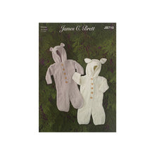 Load image into Gallery viewer, Knitting Pattern: Baby All-in-one Bear and Rabbit Suits in Chunky Yarn