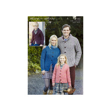 Load image into Gallery viewer, Knitting Pattern: Aran Cardigans for Men, Ladies and Kids