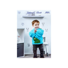 Load image into Gallery viewer, Knitting Pattern: Sweater with Dinosaur or Bear in Chunky Yarn for Kids
