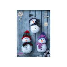 Load image into Gallery viewer, Knitting Pattern: Snowmen in Tinsel Chunky Yarn