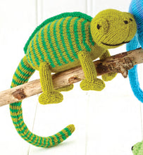 Load image into Gallery viewer, NEW Knitting Pattern: Chameleon Knitted Toys in DK Yarn