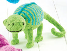 Load image into Gallery viewer, NEW Knitting Pattern: Chameleon Knitted Toys in DK Yarn
