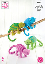 Load image into Gallery viewer, NEW Knitting Pattern: Chameleon Knitted Toys in DK Yarn