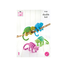 Load image into Gallery viewer, NEW Knitting Pattern: Chameleon Knitted Toys in DK Yarn