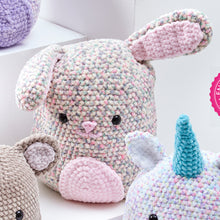 Load image into Gallery viewer, NEW Crochet Pattern: Amigurumi Cat, Dog, Bear, Rabbit and Unicorn Squishy Toys