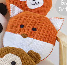 Load image into Gallery viewer, NEW Crochet Pattern: Easy Crochet Animal Cushions in Chunky Yarn
