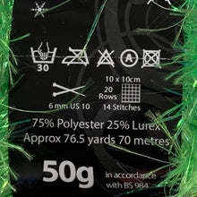 Load image into Gallery viewer, Yarn: Tinsel Chunky in Applelicious, 50g Ball