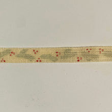 Load image into Gallery viewer, NEW Christmas Ribbon: 15mm, Cream Cotton Dekozweig Ribbon