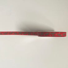 Load image into Gallery viewer, NEW Christmas Ribbon: 15mm, Red Cotton Dekozweig Ribbon with Sparkle