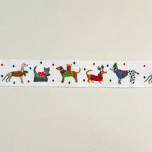 Load image into Gallery viewer, NEW Christmas Ribbon: 25mm, Jolly Dogs Ribbon