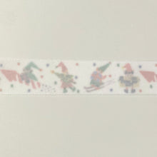 Load image into Gallery viewer, NEW Christmas Ribbon: 25mm, White Santas Elves