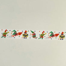 Load image into Gallery viewer, NEW Christmas Ribbon: 25mm, White Santas Elves