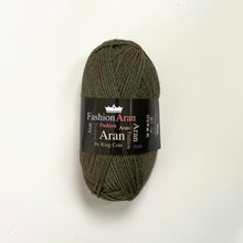 Load image into Gallery viewer, Aran Yarn: Forest Green Fashion Aran with Wool, 100g