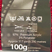 Load image into Gallery viewer, DK Yarn: Merlot Red Glitz, 100g