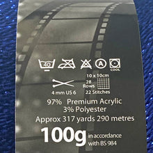 Load image into Gallery viewer, DK Yarn: Navy Glitz, 100g