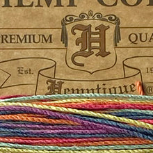 Load image into Gallery viewer, NEW Hemptique 100% Hemp Cord, 4 x 9.1m, 1mm wide. Colour: Variegated #3