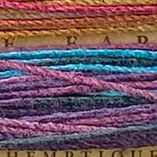 Load image into Gallery viewer, NEW Hemptique 100% Hemp Cord, 4 x 9.1m, 1mm wide. Colour: Variegated #3