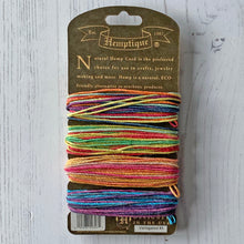Load image into Gallery viewer, NEW Hemptique 100% Hemp Cord, 4 x 9.1m, 1mm wide. Colour: Variegated #3