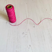 Load image into Gallery viewer, Hemptique 100% Hemp Cord: Dark Pink, 5 or 10m, 1mm wide