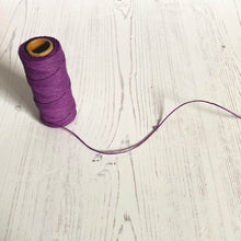 Load image into Gallery viewer, Hemptique 100% Hemp Cord: Purple, 5 or 10m, 1mm wide