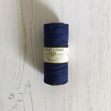 Load image into Gallery viewer, Hemptique 100% Hemp Cord: Navy, 5 or 10m, 1mm wide