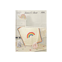 Load image into Gallery viewer, Knitting Pattern: Baby Blanket with Rainbow Motif in DK Yarn