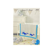 Load image into Gallery viewer, NEW Knitting Pattern: Baby Blanket with Whales Motif in DK Yarn