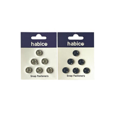 Load image into Gallery viewer, Press Fasteners: 12mm Sew-on Snap Fasteners, Silver or Black, 6 Pieces