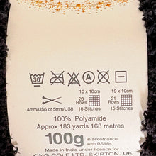 Load image into Gallery viewer, Yarn: Truffle, Black, 100g