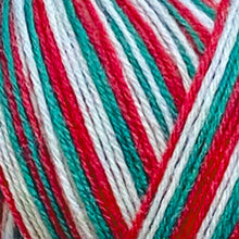 Load image into Gallery viewer, NEW Sock Yarn: Zig Zag 4 Ply in Christmas, 100g Ball