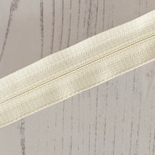 Load image into Gallery viewer, Zip: Cream, 36cm (14in), YKK, Closed End