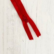 Load image into Gallery viewer, Zip: Red, 30cm (12in), YKK, Closed End