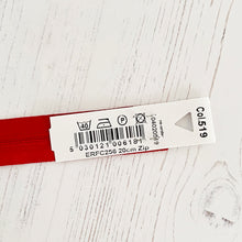 Load image into Gallery viewer, Zip: Red, 20cm (8in), YKK, Closed End