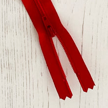 Load image into Gallery viewer, Zip: Red, 20cm (8in), YKK, Closed End