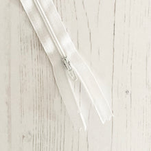 Load image into Gallery viewer, Zip: White, 30cm (12in), YKK, Closed End