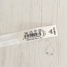Load image into Gallery viewer, Zip: White, 36cm (14in), YKK, Closed End