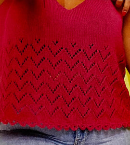 Pattern + Yarn: Knitted Summer Vest in Purple Sirdar Stories Cotton Yarn