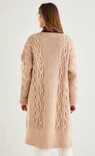 Load image into Gallery viewer, SALE: Knitting Pattern: Longline Edge to Edge Ladies Aran Cardigan