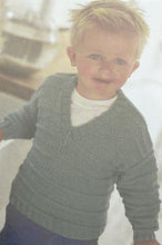 Load image into Gallery viewer, SALE: Knitting Pattern: V and Round Neck Sweaters and Slipover for 0-6 Years