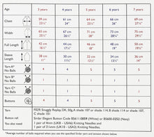 Load image into Gallery viewer, Knitting Pattern: Retro Varsity Cardigan for Kids 3-7 Years